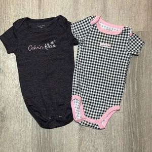 2 Calvin Klein 3-6 month onesies